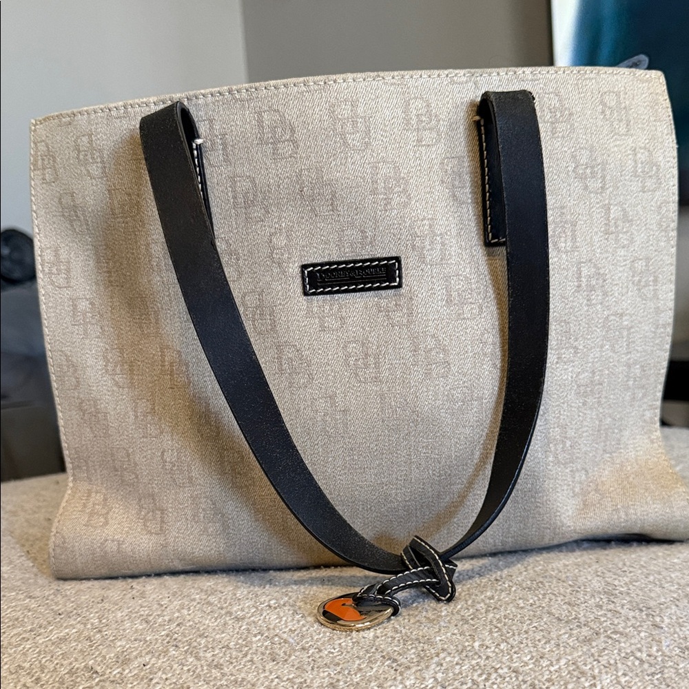 Dooney & Bourke Beige and Black Tote